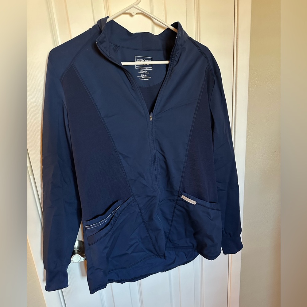 Women’s navy blue scrub jacket